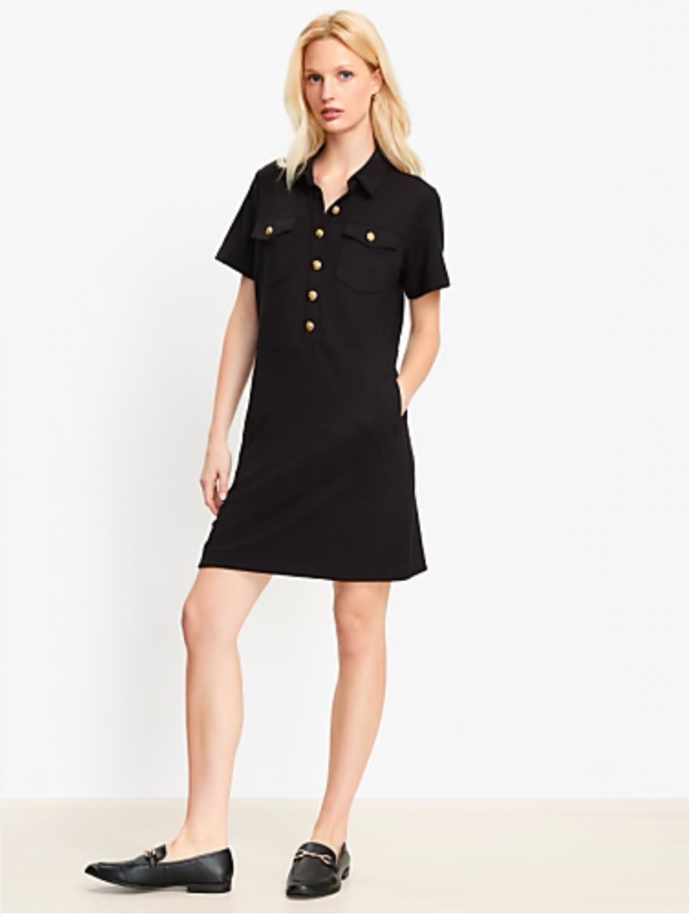 Loft Ponte Mini Pocket Dress